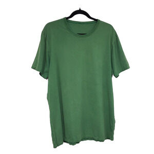 Lululemon Men T Shirt Pima Cotton Basic Green XL Crew Neck Athletic Gym